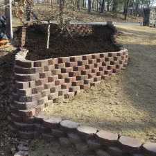 Block retaining wall for landscape erosion control