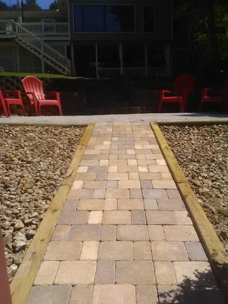 Belgard cobblestone pavers used for a walkway